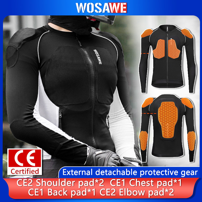 Motorcycle Gear Mens - WOSAWE Men Motorcycle Racing Jacket CE