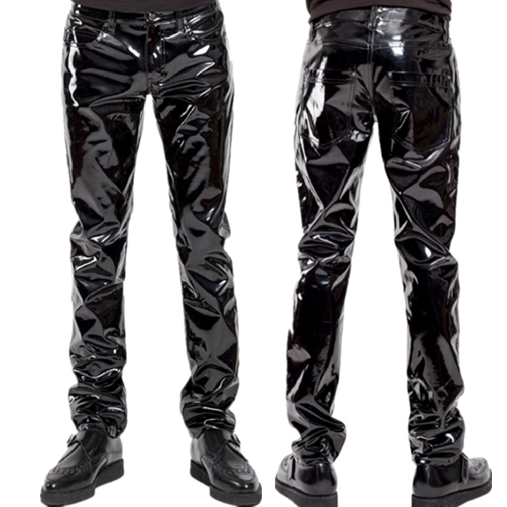 Motorcycle Gear Mens - Shiny PVC Latex Trousers Men Motorcycle