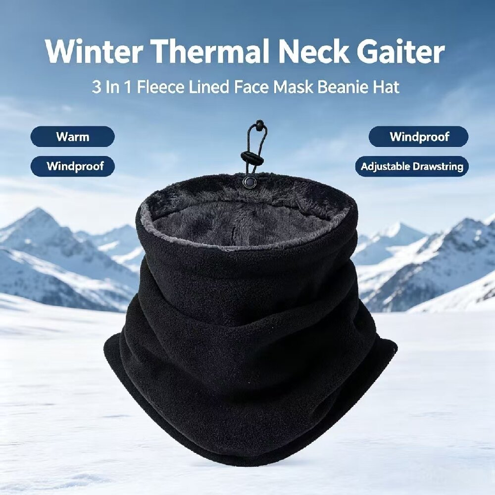 Neck Warmer Balaclava - Winter MotorcycleWarm Mask Men Women Fleece