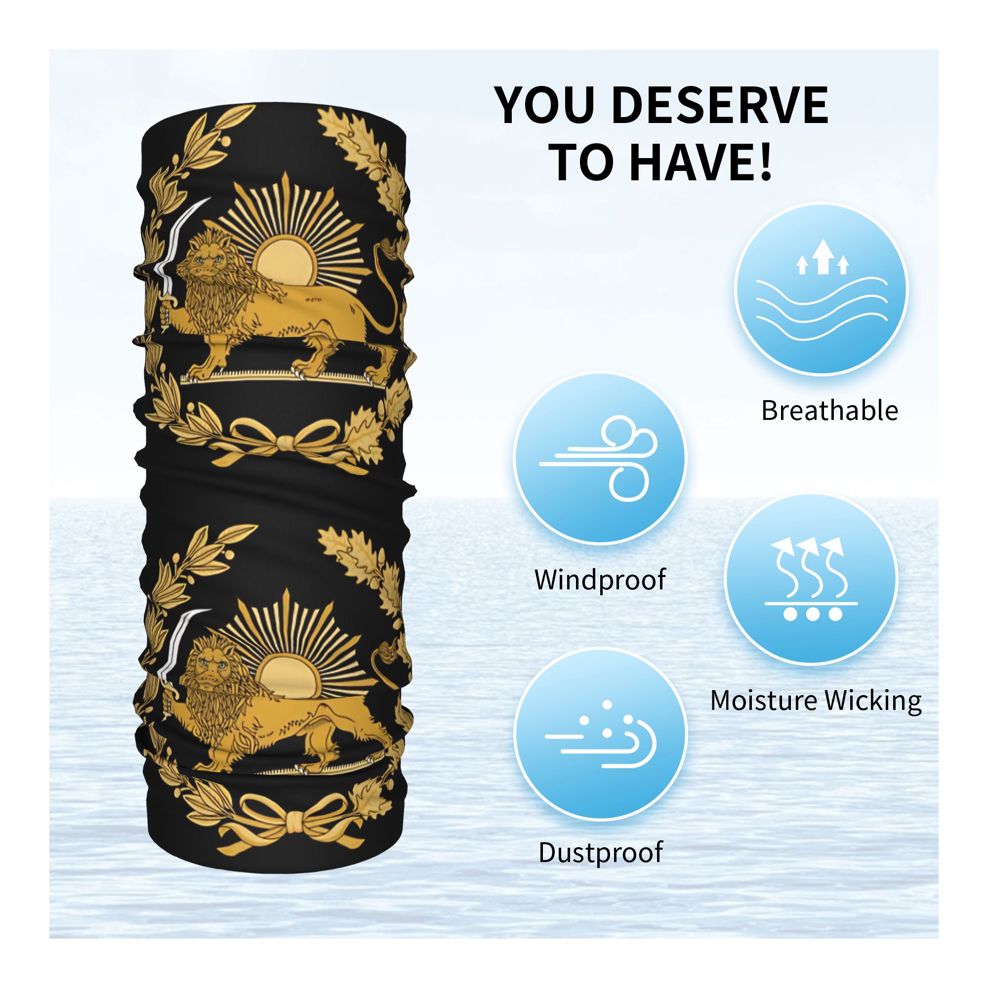 Lion and Sun Emblem of Persia  - Neck Warmer Balaclava 评论和价格