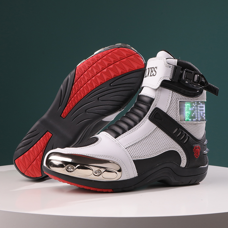 JG.WOLVES Leather Biker Shoes  - Motorcycle Gear Mens 评论和价格