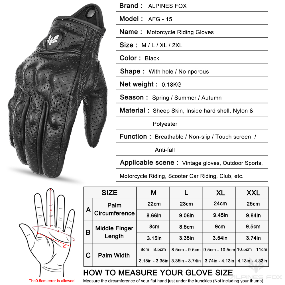 Retro Motorcycle Leather Glove - Motorcycle Gear Fox 评论和价格