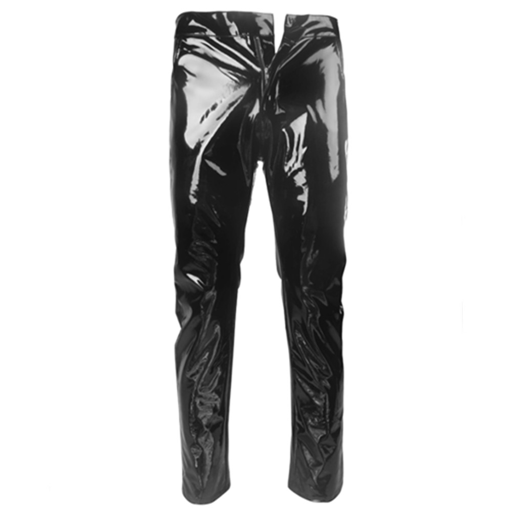 Shiny PVC Latex Trousers Men M - Motorcycle Gear Mens 评论和价格