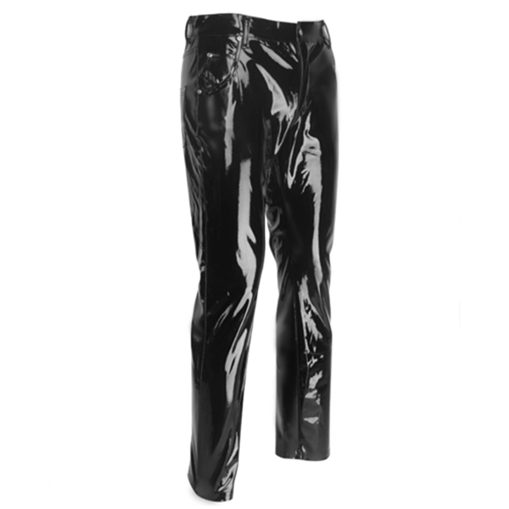 Shiny PVC Latex Trousers Men M - Motorcycle Gear Mens 评论和价格