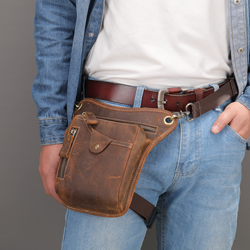 Vintage Pu Leather Waist Pack  - Motorcycle Gear Bag 评论和价格
