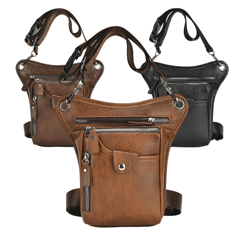 Vintage Pu Leather Waist Pack  - Motorcycle Gear Bag 评论和价格