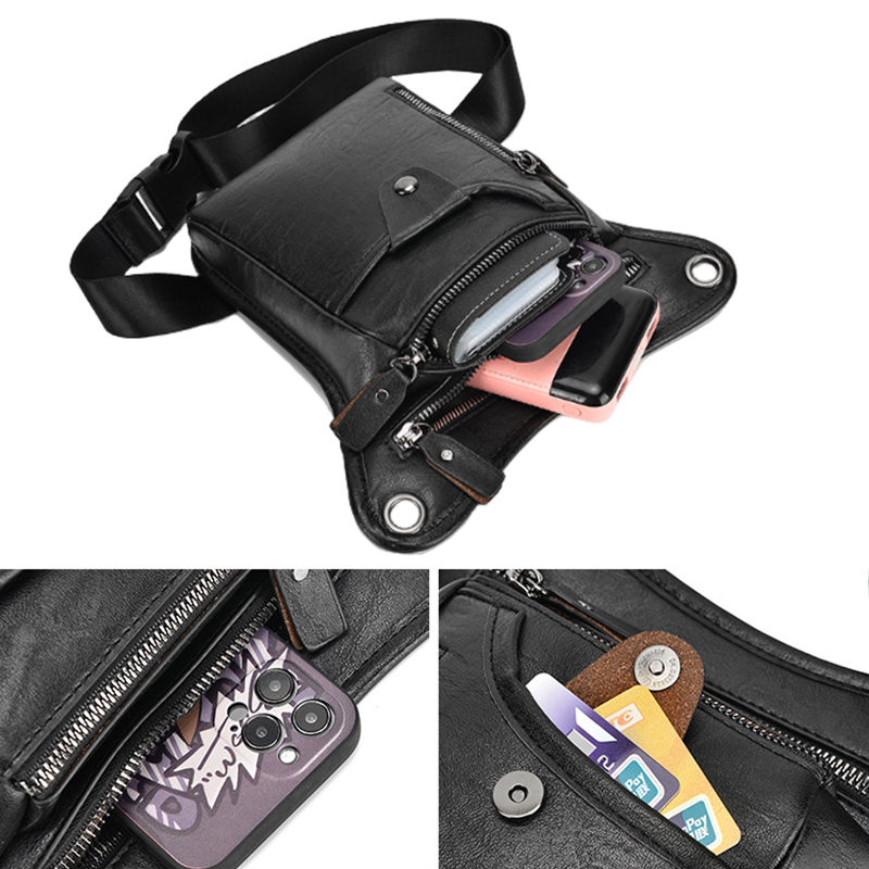 Vintage Pu Leather Waist Pack  - Motorcycle Gear Bag 评论和价格