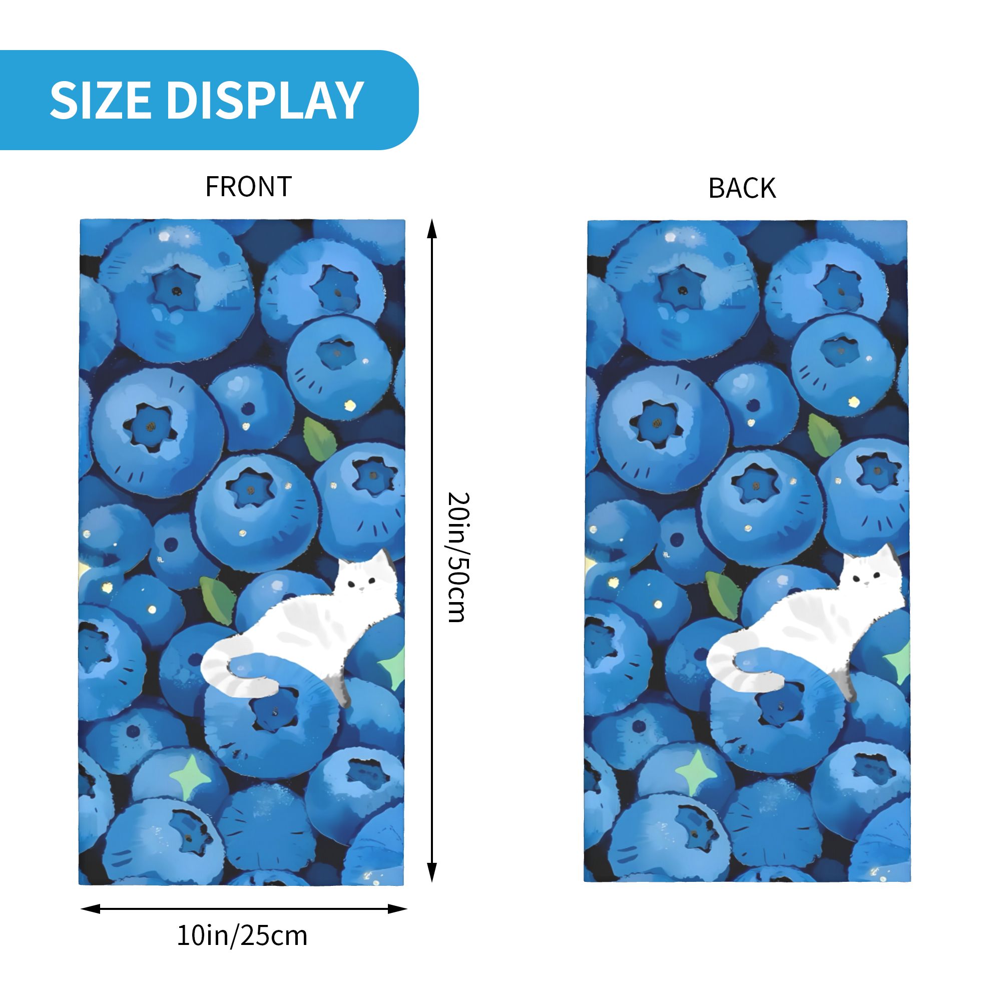 Fruit Print blueberry with whi - Neck Warmer Balaclava 评论和价格